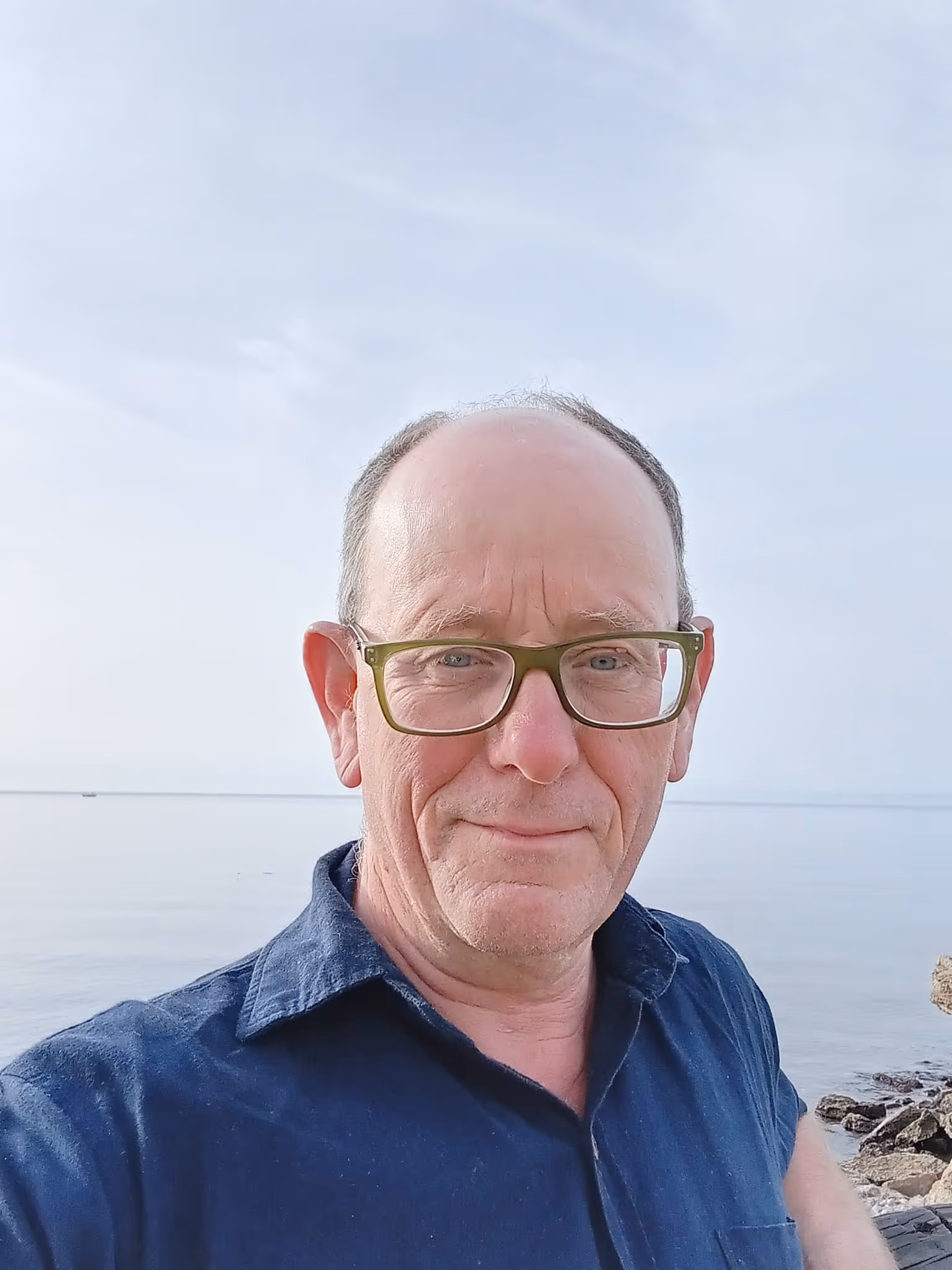 Chris Soloman by the sea in Essaouira