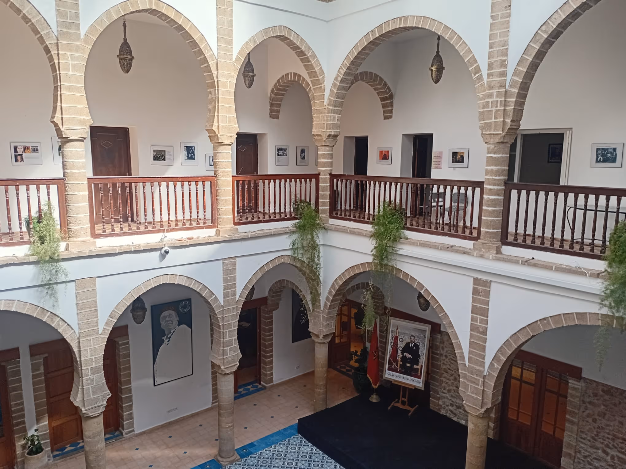 Two-storey arched courtyard of Dar Souiri